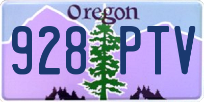 OR license plate 928PTV