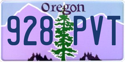 OR license plate 928PVT