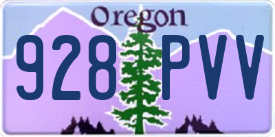 OR license plate 928PVV