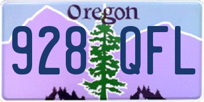 OR license plate 928QFL