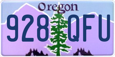 OR license plate 928QFU