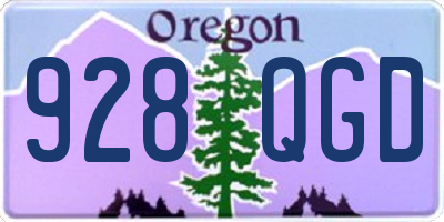 OR license plate 928QGD