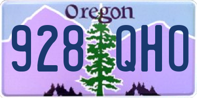 OR license plate 928QHO