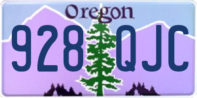 OR license plate 928QJC
