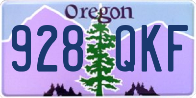 OR license plate 928QKF