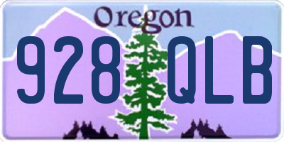 OR license plate 928QLB