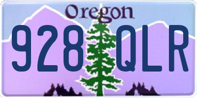 OR license plate 928QLR