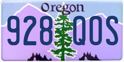 OR license plate 928QOS