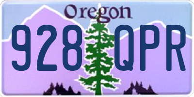 OR license plate 928QPR