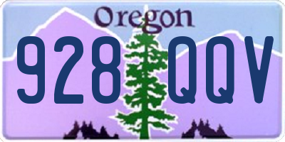 OR license plate 928QQV