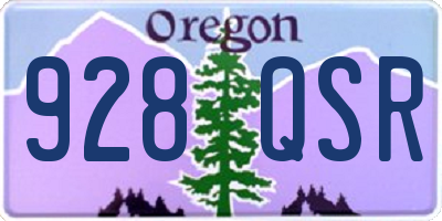 OR license plate 928QSR