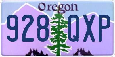 OR license plate 928QXP