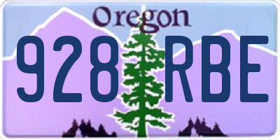 OR license plate 928RBE