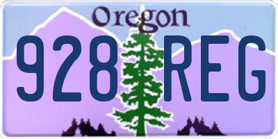 OR license plate 928REG