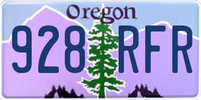 OR license plate 928RFR
