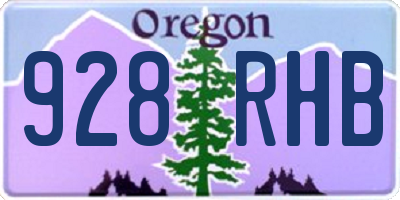 OR license plate 928RHB