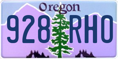 OR license plate 928RHO
