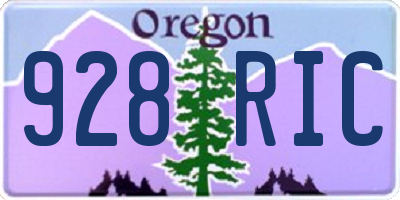 OR license plate 928RIC