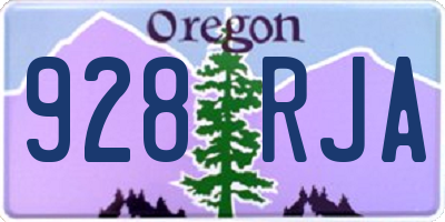 OR license plate 928RJA
