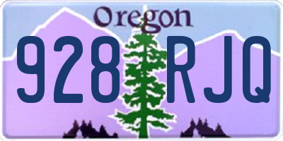 OR license plate 928RJQ