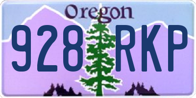 OR license plate 928RKP