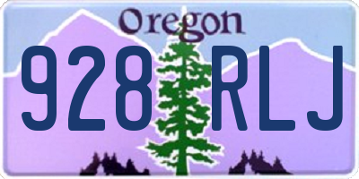 OR license plate 928RLJ