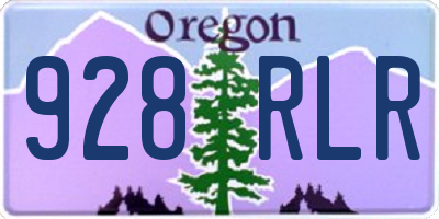 OR license plate 928RLR
