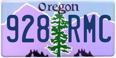 OR license plate 928RMC