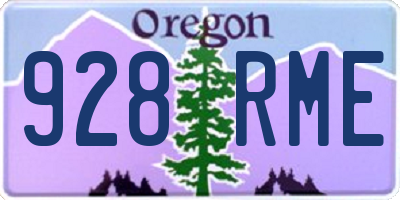 OR license plate 928RME