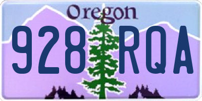 OR license plate 928RQA