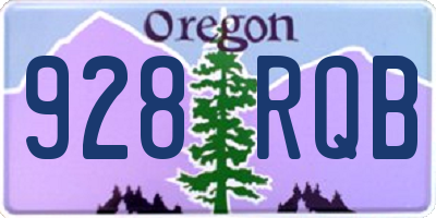 OR license plate 928RQB
