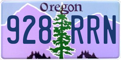 OR license plate 928RRN