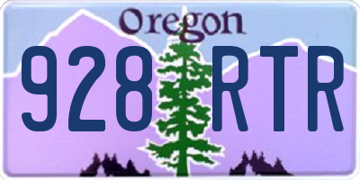 OR license plate 928RTR
