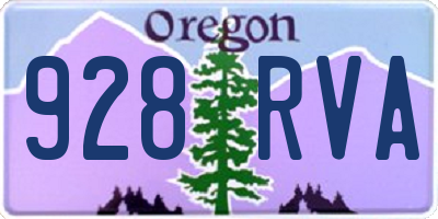 OR license plate 928RVA