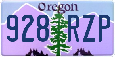 OR license plate 928RZP