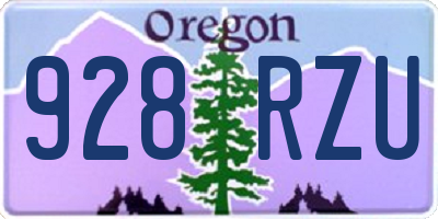 OR license plate 928RZU