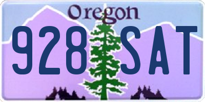 OR license plate 928SAT