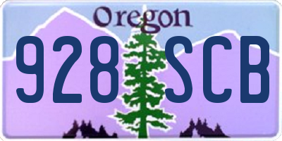 OR license plate 928SCB