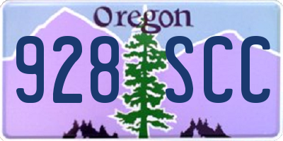 OR license plate 928SCC