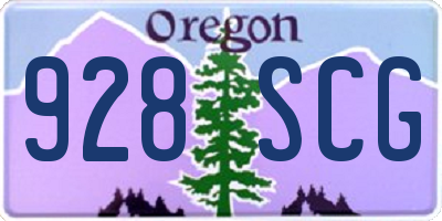OR license plate 928SCG