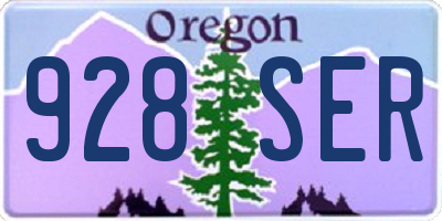 OR license plate 928SER