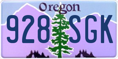 OR license plate 928SGK