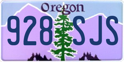 OR license plate 928SJS