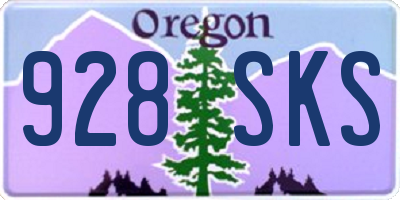 OR license plate 928SKS