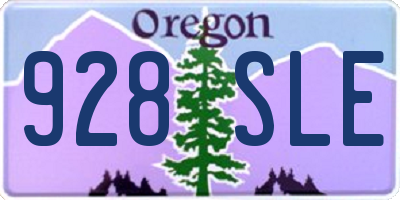 OR license plate 928SLE