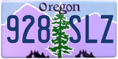 OR license plate 928SLZ