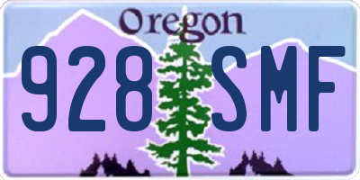 OR license plate 928SMF