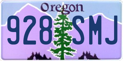 OR license plate 928SMJ