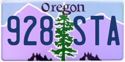 OR license plate 928STA