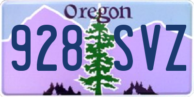 OR license plate 928SVZ